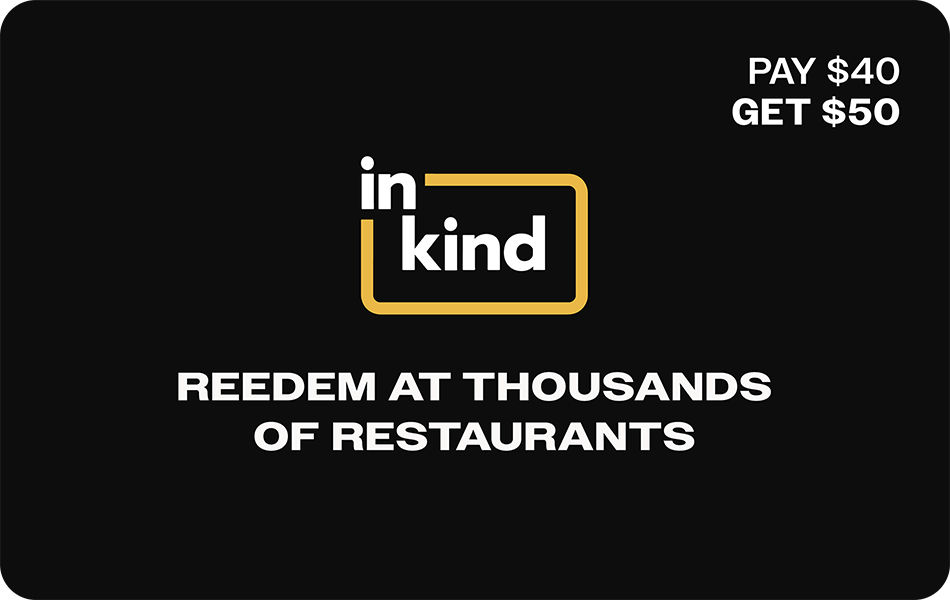 inKind Cards, inc. eGift Card Pay $40, Get $50